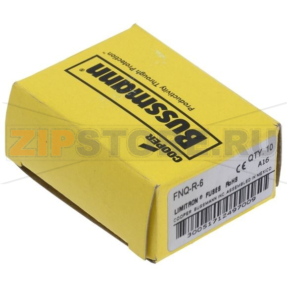 Предохранитель, 6 A, AC 600 В, 200 кА, 10x38 мм, 13/32x1-1/2 inch, CC, UL, с задержкой Eaton CL 