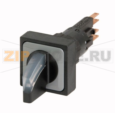 Головка переключателя с подсветкой, 2 позиции, белая, без фиксации Eaton Q25LWK1-WS 