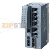SCALANCE XC206-2SFP G EEC managed Layer 2 IE switch; IEC 62443-4-2 certified; 6x 10/100/1000 Mbps RJ45 ports; 2x 1000 Mbps SFP; 1x console port; diagnostics LED; redundant power supply; with painted printed circuit boards NAMUR NE21-compliant; temp. range