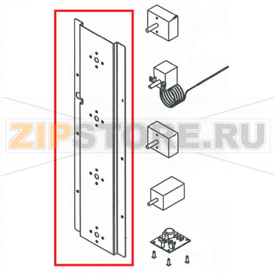 Staffa comandi meccanici forni G-PRO elettrici Garbin 10M   Staffa comandi meccanici forni G-PRO elettrici Garbin 10MЗапчасть на сборочном чертеже под номером: 9