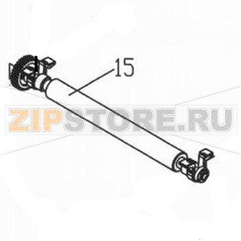 Резиновый ролик TSC TDP-247 Резиновый вал (резиновый валик) для принтера TSC TDP-247Запчасть на сборочном чертеже под номером: 15Количество запчастей в комплекте: 1Название запчасти TSC на английском языке: PLATEN ASS’Y