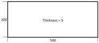 DOOR GLASS FOR OVEN 500x200x5 mm