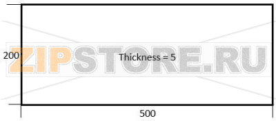 DOOR GLASS FOR OVEN 500x200x5 mm 