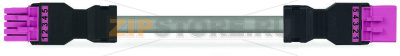 pre-assembled interconnecting cable; Eca; Socket/plug; 5-pole; Cod. B; 2 m; 1,00 mm; pink Wago 891-8995/005-207 Protected against mismating and maintenance-freeLow profile with 4.4 mm pole spacingComponents can be clearly printed on and color-coded to meet custom requirements....