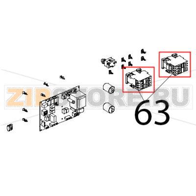 Teleruttore GE 25 A, 230 V, 50/60 Hz Unox XVC 504 Teleruttore GE 25 A, 230 V, 50/60 Hz Unox XVC 504Запчасть на деталировке под номером: 63