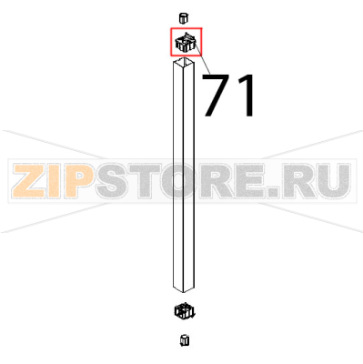 Tappo fulcro sup. porta Unox XVC 515G Tappo fulcro sup. porta Unox XVC 515GЗапчасть на деталировке под номером: 71