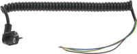 SPIRAL CABLE WITH PLUG 16A 250V 500 mm