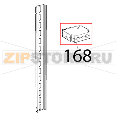 Morsetto di terra UL 125 A, per bar Unox XVC 1005EP Morsetto di terra UL 125 A, per bar Unox XVC 1005EPЗапчасть на деталировке под номером: 168