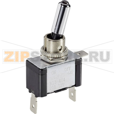 Тумблер автомобильный 12 В/DC, 20 А, 1 x выкл/вкл TRU Components TC-R13-404L BL LED 