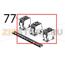 Teleruttore GE 25 A, 230 V, 50/60 Hz Unox XB 403 Teleruttore GE 25 A, 230 V, 50/60 Hz Unox XB 403Запчасть на деталировке под номером: 77