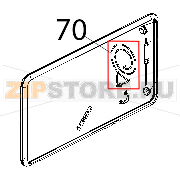 Sonda di temp. con passaparete doppia sald AISISI6L Unox XB 403G Sonda di temp. con passaparete doppia sald AISISI6L Unox XB 403GЗапчасть на деталировке под номером: 70