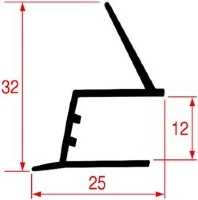 MIDDLE EDGED GASKET 2023 - 735 mm