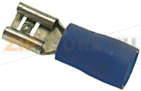 КАБЕЛЬНАЯ КЛЕММА СИНЯЯ F 6,3X0,8 MM 100 ШТ