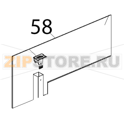 Vetro interno 715x334x4, BETFL, L.M. elena Unox XF 188 Vetro interno 715x334x4, BETFL, L.M. elena Unox XF 188Запчасть на деталировке под номером: 58