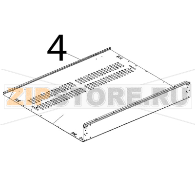 Fondo esterno inox Unox XBC 404 Fondo esterno inox Unox XBC 404Запчасть на деталировке под номером: 4