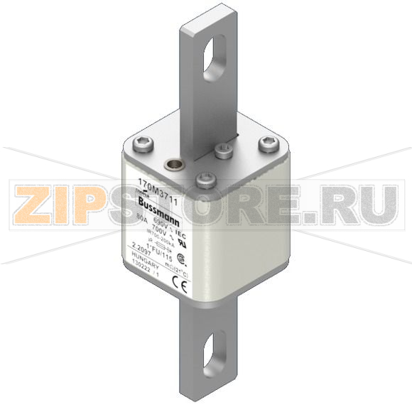 Предохранитель, 80 A, AC 690 В, 200 кА, size 1, 45x45x148 мм, aR, IEC UL Eaton FUSE 80A 690V 1 