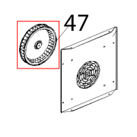 Ventola D=196, H=32, 36 pale, inox dado M6 Unox XF 130