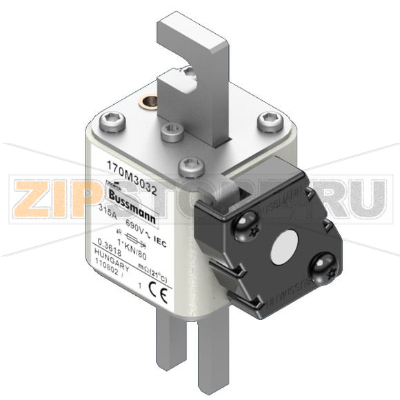 Предохранитель, 315 A, AC 690 В, 200 кА, size 1, 43x60x110 мм, aR, DIN, IEC Eaton FUSE 315A 690 