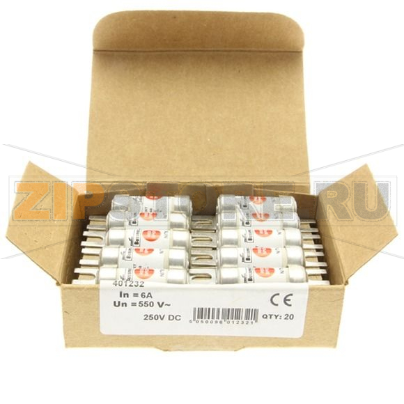 Предохранитель, 6 A, AC 550 В, DC 250 В, 80 кА, BS88/A1, 14 * 56 мм, gL/gG, BS Eaton 6AMP 550V AC B 