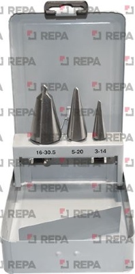 JEU DE 3 FORETS CONIQUES A CHANFREINER 