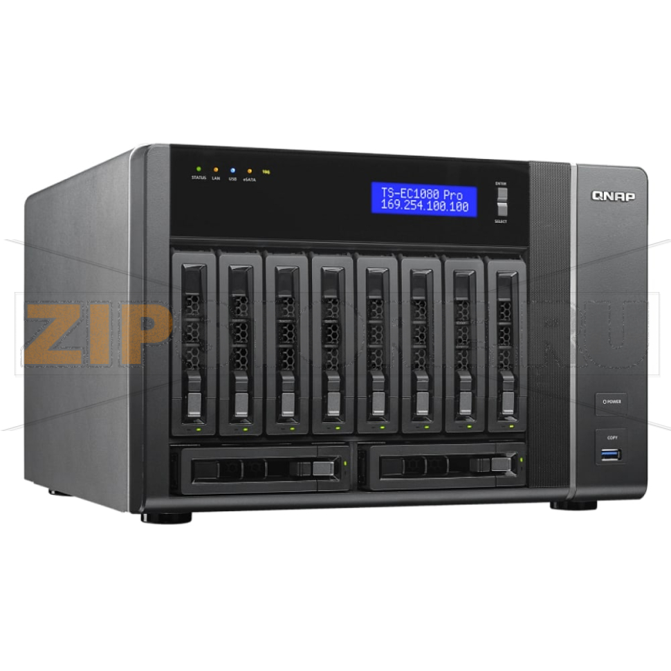 Накопитель сетевой QNAP TS-EC1080-PRO 