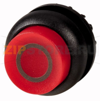 Головка кнопки с подсветкой, выступающие, без фиксации, красная Eaton M22S-DLH-R-X0