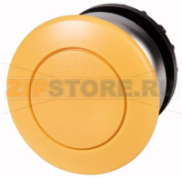 Кнопка грибовидная, RMQ-Titan, без фиксации, желтая, без маркировки Eaton M22-DP-Y