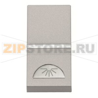 Механизм одноклавишной кнопки, одномодульный, серебристый ABB 2CLA210420N1301