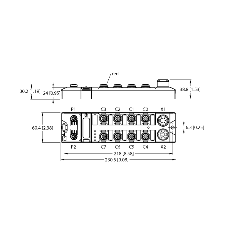 Блок для обеспечения безопасности EtherNet/IP и CIP Turck TBIP-L5-4FDI-4FDX 