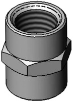 COUPLING L 29MM THREAD 3/8