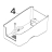 Lower cover assembly / Beige TSC TTP-323