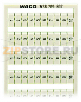 Маркировочная карта WSB; в картах; МАРКИРОВАНО; 1 ... 10&10X; not stretchable; Вертикальная маркировка; с креплением на защелке; белые Wago 209-602