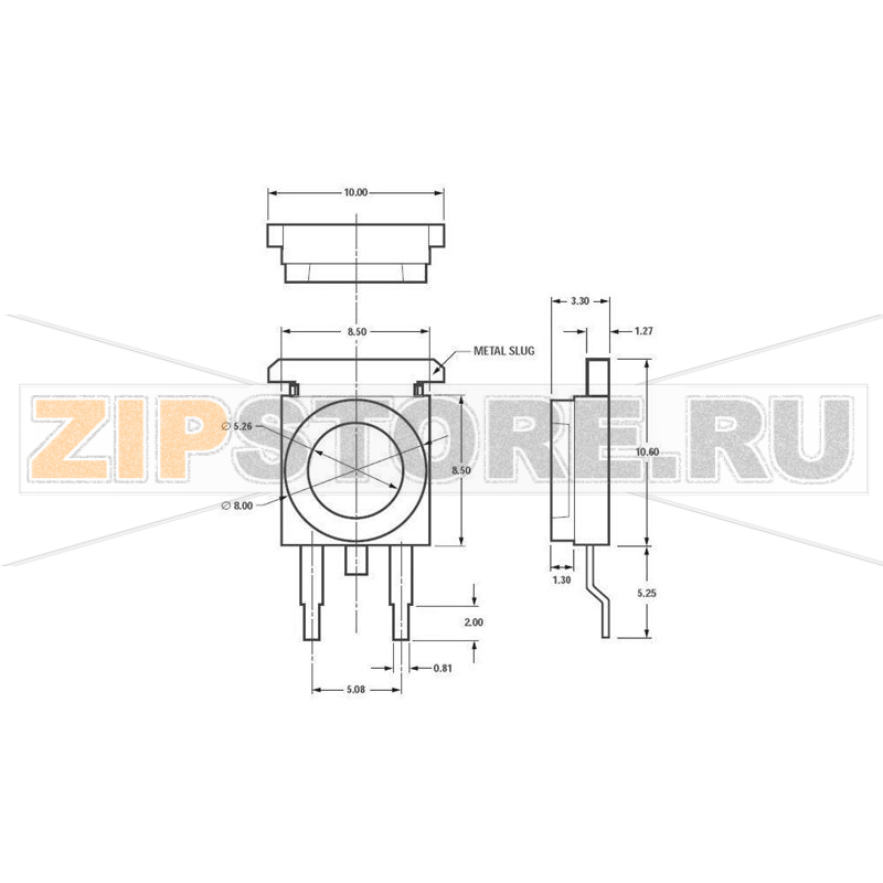 Светодиод 1 Вт, красный, 40 лм, 120°, 2.4 В, 350 мA Avago Technologies ASMT-MR00-AHJ00 