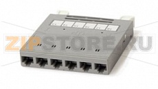 PPTR-CSS-6xRJ45-C6-U-GY Кассета для медных претерминированных решений, 6 неэкранированных портов RJ-45 категории 6, серая 