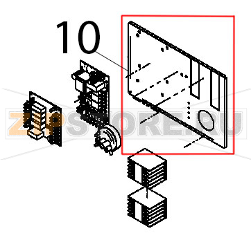 Piastra supporto componenti cassetta elettrica Teikos TS983 Piastra supporto componenti cassetta elettrica Teikos TS983Запчасть на деталировке под номером: 10