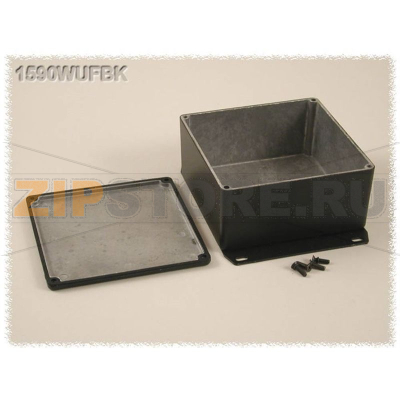 Корпус алюминиевый 119.5x119.5x59 мм, черный, 1 шт Hammond 1590WUFBK 