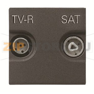 Розетка оконечная с накладкой TV-R-SAT, антрацитовая ABB 2CLA225170N1801 