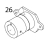 Attachm. engagement hub white Bear Varimixer AR80 VL-1S