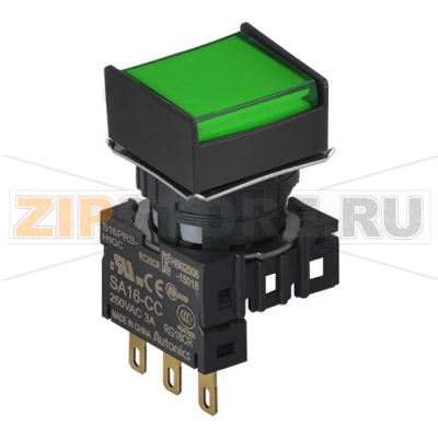 Выключатель кнопочный, Ø отверстия: 16 мм Autonics S16PRS-H2GC 