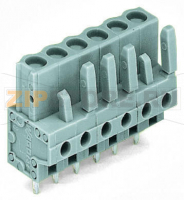 MCS MIDI Classic Розетка под пайку THT; 0.6 x 1.0 mm solder pin; прямые; Шаг контактов 5 мм; 13-пол.; серые Wago 232-143
