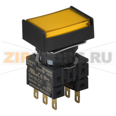 Выключатель кнопочный, Ø отверстия: 16 мм Autonics S16PRT-H1Y2C 