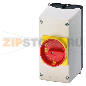 ЛИТОЙ ПЛАСТИКОВЫЙ КОРПУС ДЛЯ МОНТАЖА НА СТЕНУ С ПОВОРОТНЫМ МЕХАНИЗМОМ АВАРИЙНОГО ОСТАНОВА 82MM Siemens 3RV1933-1GA00 