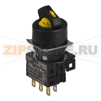 Переключатель селекторный, Ø отверстия: 16 мм Autonics S16SR-L6YC12 
