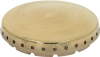 BURNER CAP PERFORATED BRASS POLISHED