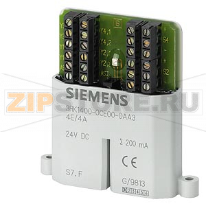 AS-ИНТЕРФЕЙСНЫЙ МОДУЛЬ, 4 I/4 O, ВИНТОВЫЕ КЛЕММЫ, 4 X 1 ВХОД, PNP 4 X ВЫХОДА 45 MA, 24 V DC ВЫХОДА ЗАПИТАНЫ ЧЕРЕЗ AS-I КАБЕЛЬ Siemens 3RK1400-0CE00-0AA3 