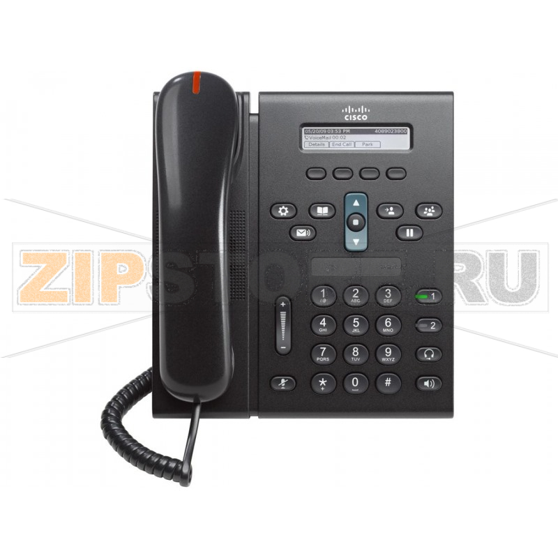 IP-телефон 48 В/DC, 2xFE (PoE), 2 линии, SIP/SCCP, 396x81 пкс, RJ-9 Cisco CP-6921-CL-K9 