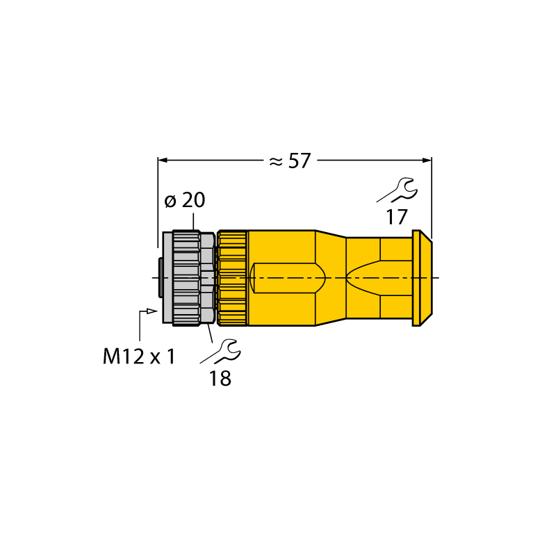 Разъем разборный Turck BM8151-0/PG9/YE 