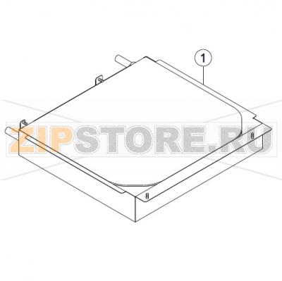 Heat exchanger Hobart UXT-10A                                                                          Heat exchanger Hobart UXT-10AЗапчасть на сборочном чертеже под номером: 1Название запчасти на немецком языке языке: Heat exchanger Hobart UXT-10A
