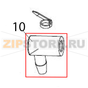 Pump fitting Hurakan HKN-ME717 Pump fitting Hurakan HKN-ME717Запчасть на деталировке под номером: 10