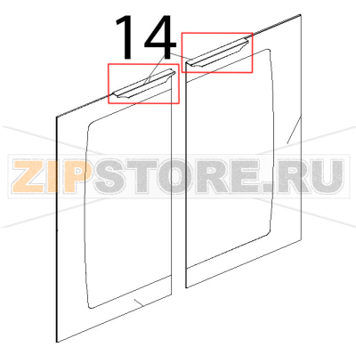 Maniglia inox Unox XL 193 Maniglia inox Unox XL 193Запчасть на деталировке под номером: 14